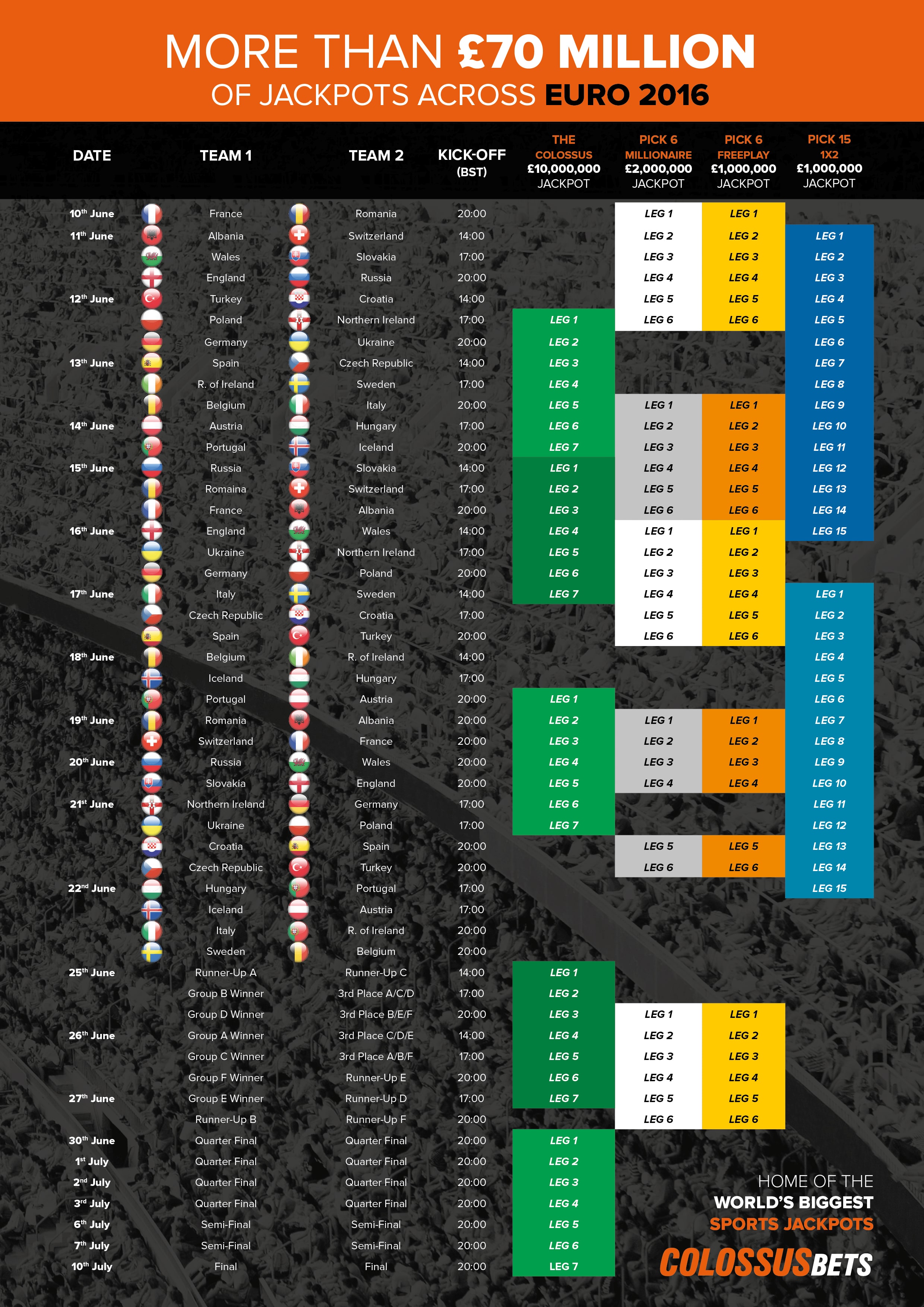 Euro 2016 Fixtures List JPEG