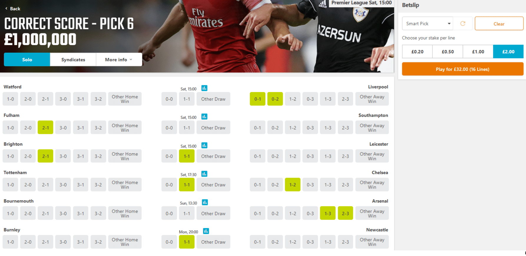 Take a look at our preview of the £1,000,000 Premier League Pick 6.