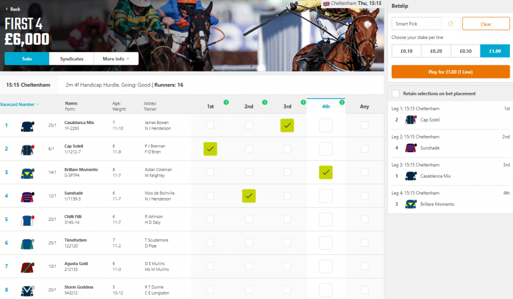 A quick guide on how to play our Finishing Order horse racing pools